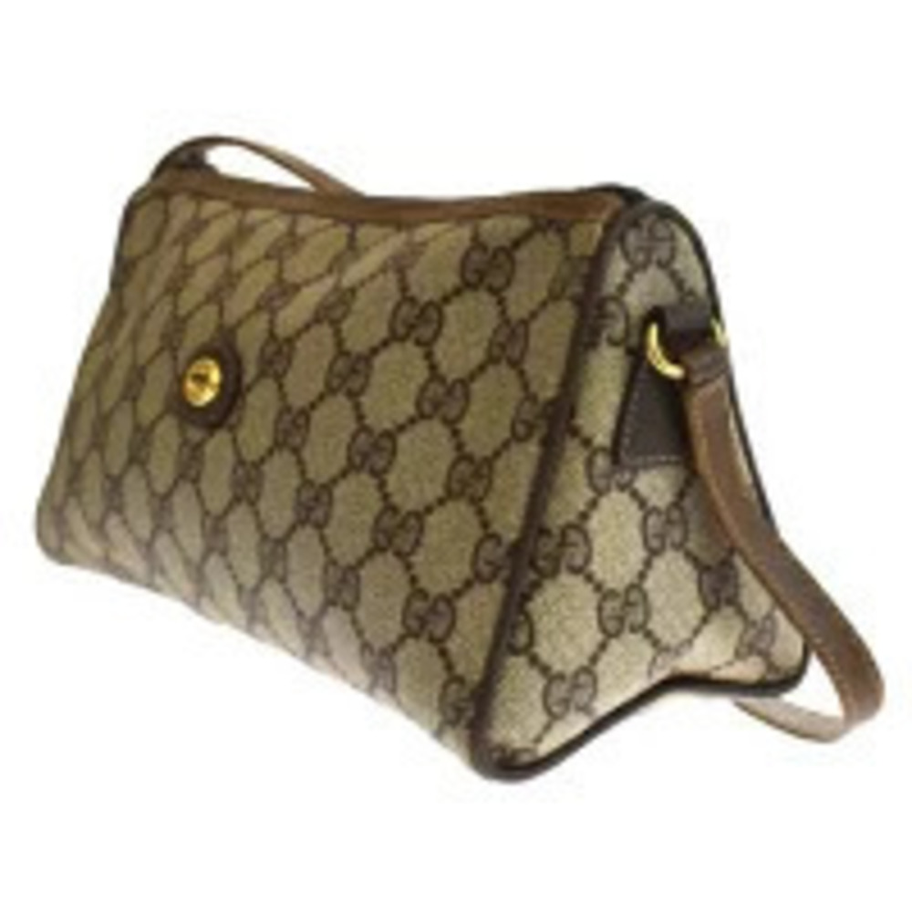 Gucci Leather Brown Interlocking Shoulder GG Bag Brown